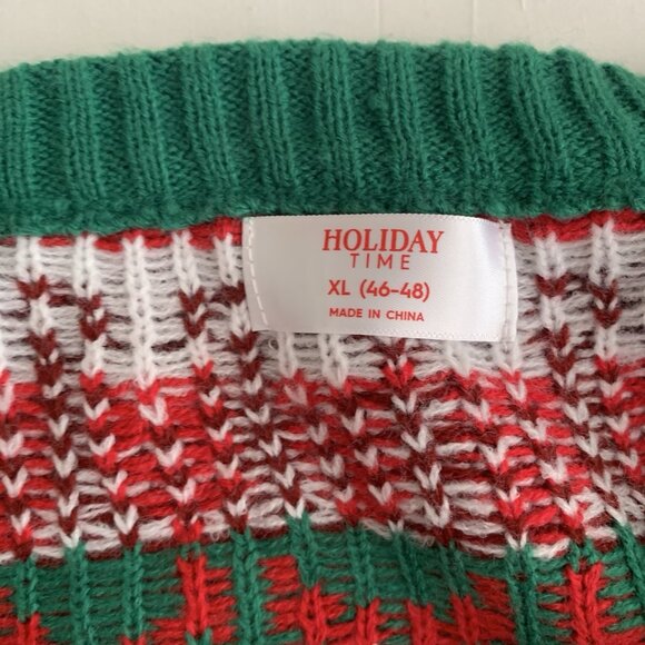 Holiday Time Christmas Sweater Size XL Cat Design Multicolor Long Sleeve - Picture 8 of 8